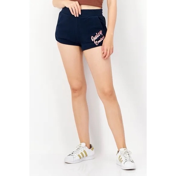 Juicy Couture Pants - Juicy Couture Navy Towel Terry Shorts Size Medium